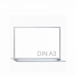 PORTACARTELES MARCO DE ALUMINIO SOBREMESA DOBLE CARA DIN A3