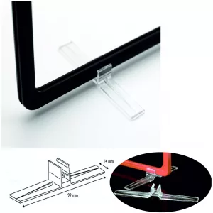 SUJECION DOBLE PARA PORTACARTEL ABS