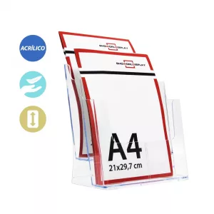 PORTAFOLLETOS 1 LINEA 2 FILAS A4