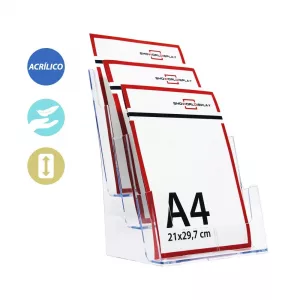 PORTAFOLLETOS 1 LINEA 3 FILAS A4