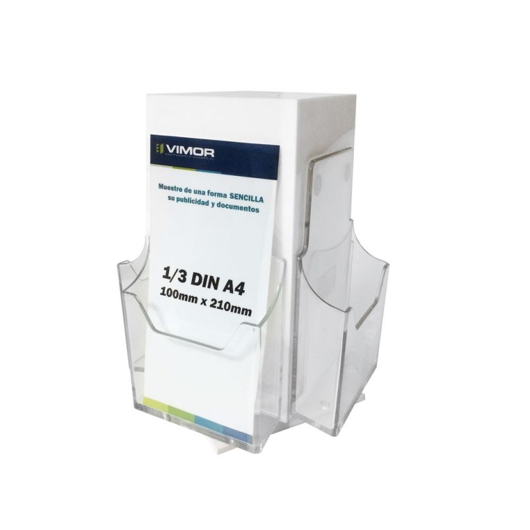 PORTAFOLLETOS METACRILATO 4 CARAS A-24cm B-12cm