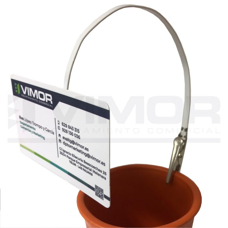 PORTAPRECIOS/PORTACARTEL PINZA Y SOPORTE ADHESIVO