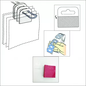 100 ADHESIVOS PARA COLGAR EN GANCHO SIMPLE Y BLISTER