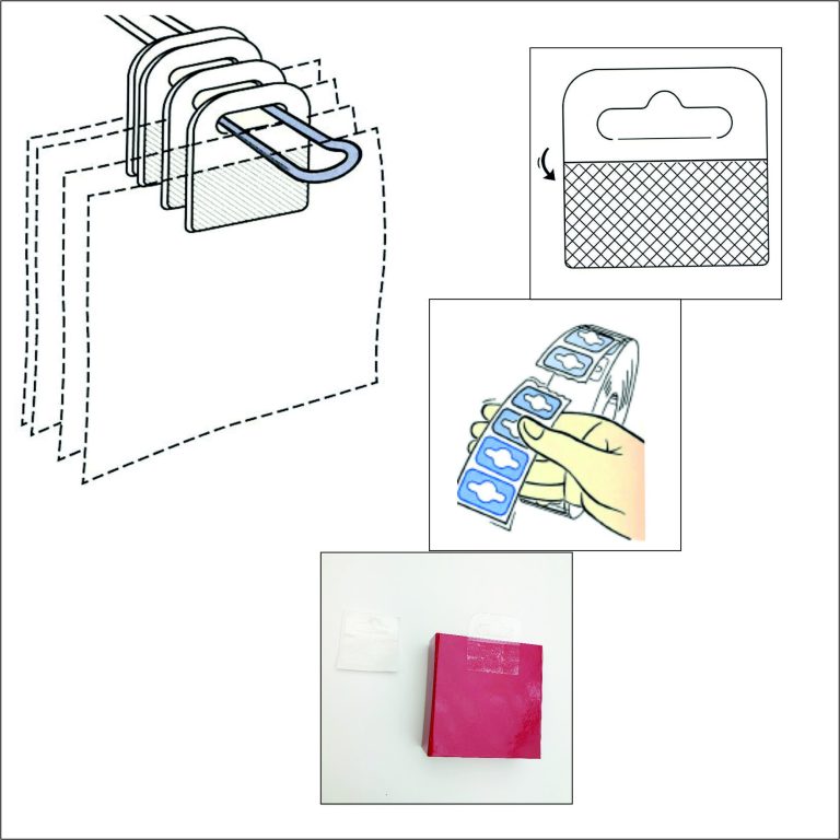 100 ADHESIVOS PARA COLGAR EN GANCHO SIMPLE Y BLISTER