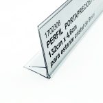PORTAPRECIOS PERFIL PLASTICO 1320mmx50mm PARA CRISTAL 8mm