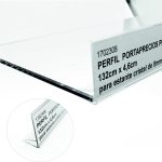 PORTAPRECIOS PERFIL PLASTICO 1320mmx50mm PARA CRISTAL 8mm
