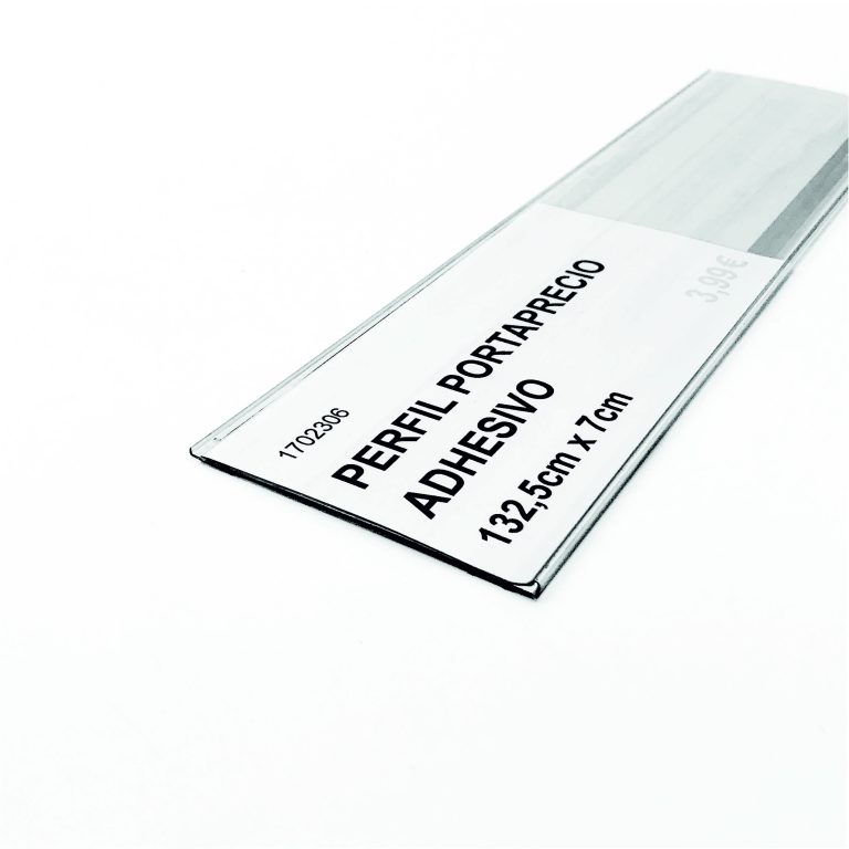 PORTAPRECIO PERFIL ADHESIVO 1325mm x 75mm