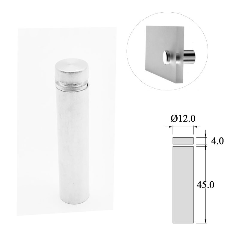 ACCESORIOS CARTELERIA SEPARADOR PLACA PARED 45mm - 12mmDiam.