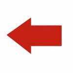 CARTELES INFORMACION FLECHA ADHESIVA PARA SUELO 15CM