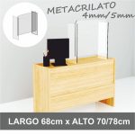 MAMPARA PROTECTORA MOSTRADOR ADAPTABLE EN 2 ALTURAS 67.5cms