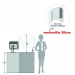 MAMPARA PROTECTORA MOSTRADOR ADAPTABLE EN 2 ALTURAS 67.5cms