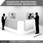 MAMPARA PROTECTORA MOSTRADOR ADAPTABLE EN 2 ALTURAS 92cms
