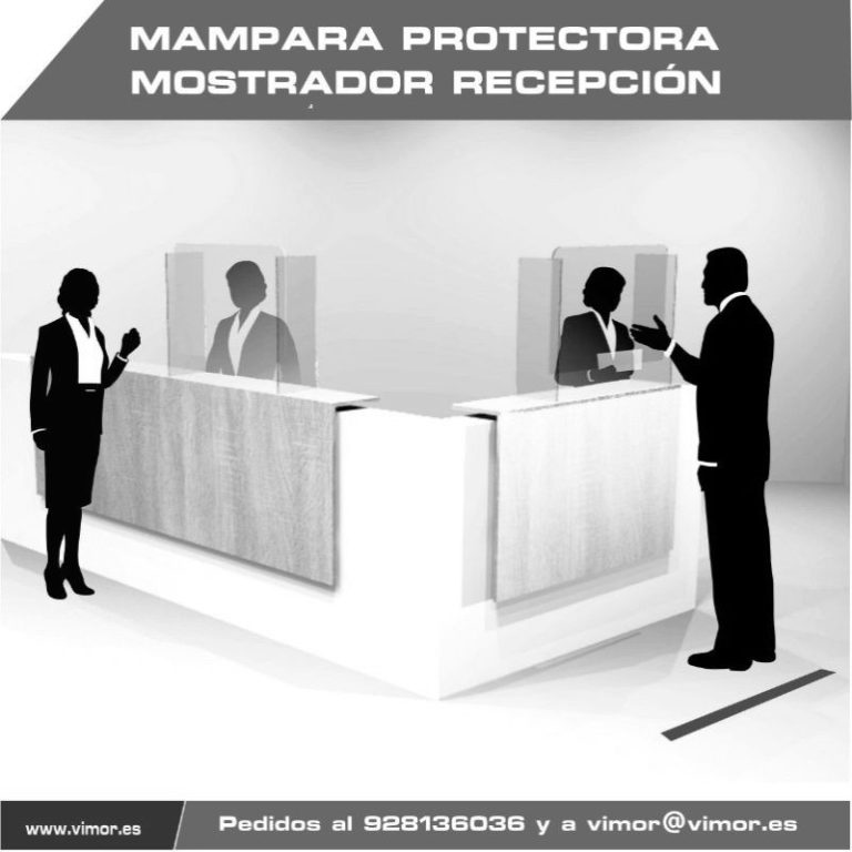 MAMPARA PROTECTORA MOSTRADOR ADAPTABLE EN 2 ALTURAS 92cms