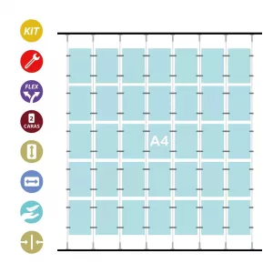 EXPOSITOR 35 PORTACARTELES DIN A4 VERTICAL 35A4V SISTEMA CABLE