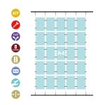 EXPOSITOR 25 PORTACARTELES DIN A4 VERTICAL 25A4V SISTEMA CABLE