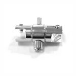 SOPORTE DOBLE PANEL INCLINABLE CABLE CROMADO GRUESO MAX. 8mm