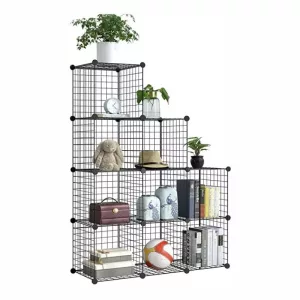 REJISET 9 HUECOS ESCALERA NEGRO 105cm 35cm 175cm