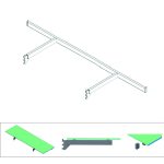 COLGADOR TUBO RECTANGULAR "U" 90CM, 60CM ENTRE SOPORTES