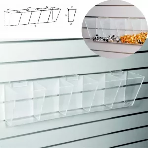 CONTENEDOR 5 COMPART. P/L A-20cm D-7,5cm B-75cm