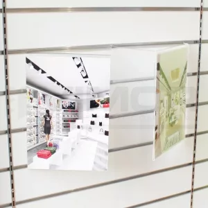 PORTACARTEL DERECHA 30X21c A-30cm IZQUIERDA B-21cm SISTEMA LAMAS