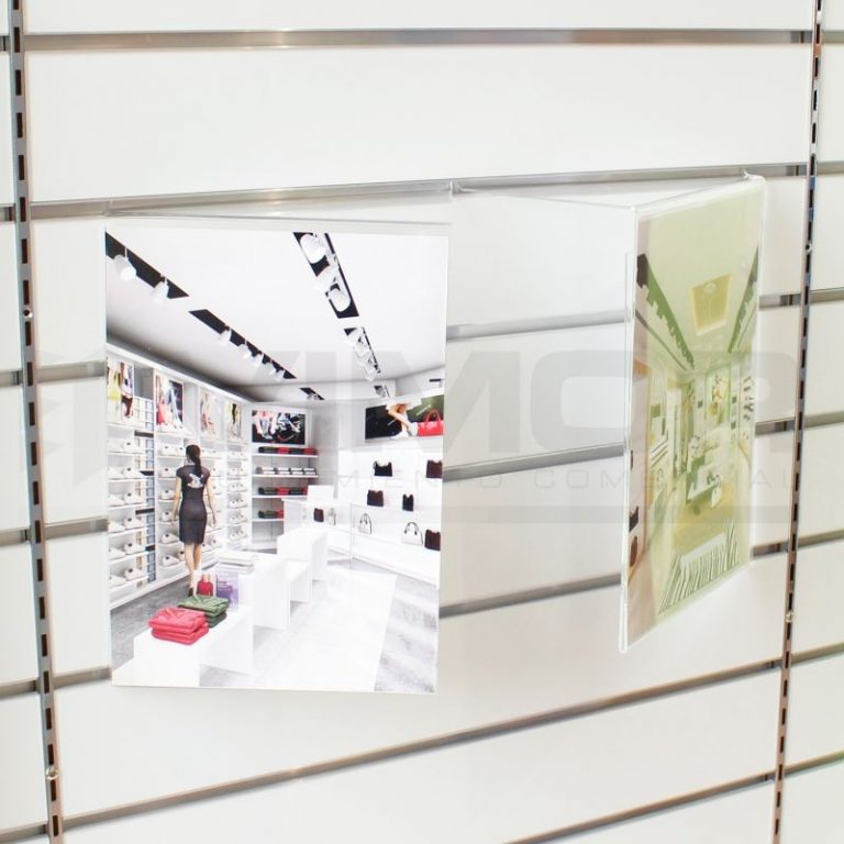 PORTACARTEL DERECHA 30X21c A-30cm IZQUIERDA B-21cm SISTEMA LAMAS