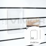 PORTACARTEL VERTICAL A4 A4 A-30cm B-21cm SISTEMA LAMAS