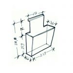 PORTAFOLLETOS METACRILATO 6,6cm fondo 28,8cm ancho 21,9cm alto