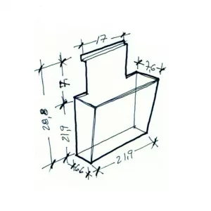 PORTAFOLLETOS METACRILATO 6,6cm fondo 28,8cm ancho 21,9cm alto
