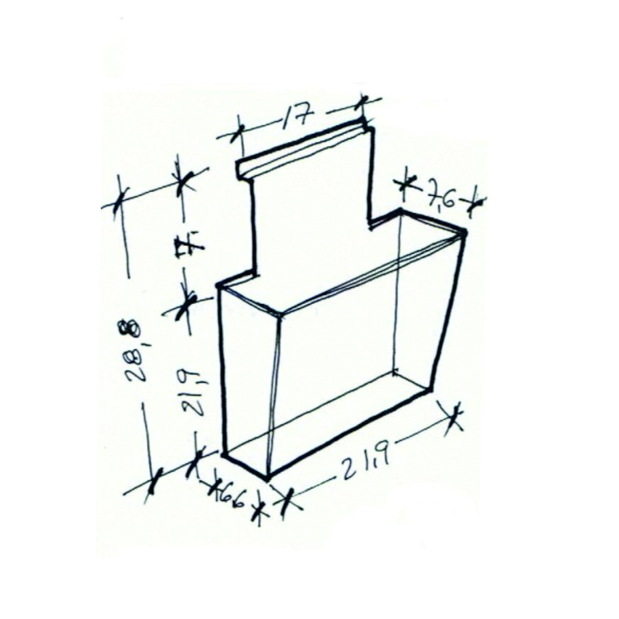 PORTAFOLLETOS METACRILATO 6,6cm fondo 28,8cm ancho 21,9cm alto