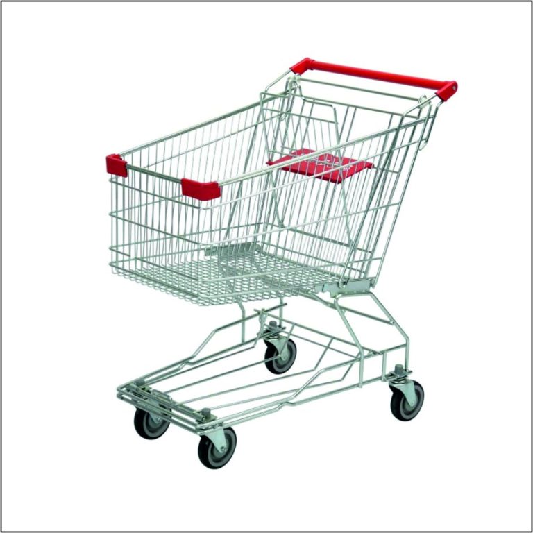 CARROS SUPERMERCADO 100L. CON PORTA BEBE CROMADO