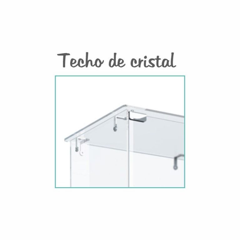 VITRINA CRISTAL 8mm TEMPLADO, 3 ESTANTES 1020x460x950