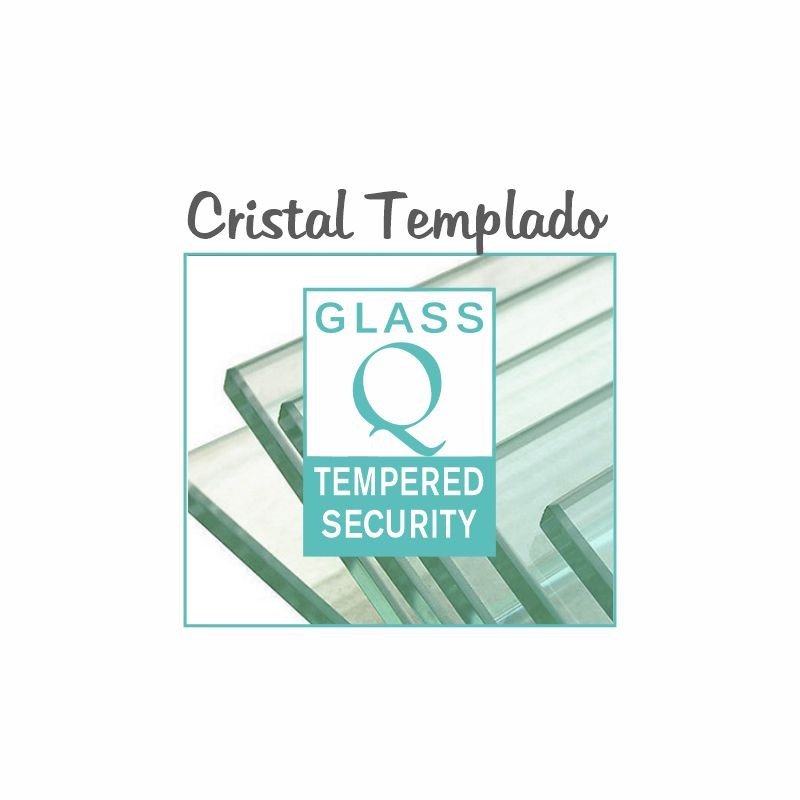 VITRINA CRISTAL 8mm TEMPLADO, 3 ESTANTES 1020x460x1400