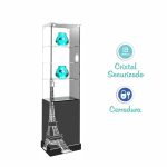 VITRINA CRISTAL 8mm TEMPLADO 1230 CON VINILO DECORATIVO