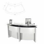 Mostrador Curvo 2 Módulos cristal largo