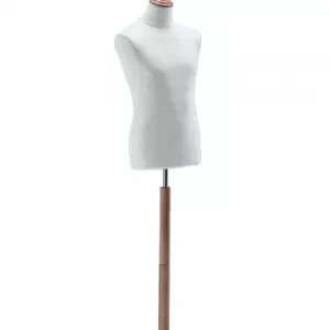 Busto clásico caballero con tapa y base madera
