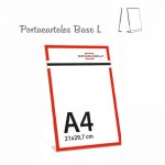 PORTACARTELES METACRILATO VERTICAL base L A4 (en caja de 12uds)