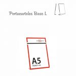 PORTACARTELES METACRILATO VERTICAL base L A5 (en caja de 12 uds)