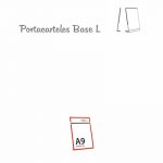 PORTACARTELES METACRILATO VERTICAL base L A9 (en caja de 10 uds)