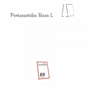 PORTACARTELES METACRILATO VERTICAL base L A9 (en caja de 10 uds)