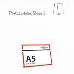 PORTACARTEL METACRILATO HORIZONTAL base L A5 (en caja de 10 uds)