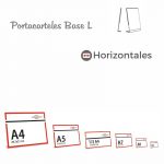 PORTACARTEL METACRILATO HORIZONTAL base L A5 (en caja de 10 uds)
