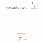 PORTACARTELES METACRILATO HORIZONTAL base L A9 (en caja de 10 uds)