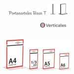 PORTACARTEL METACRILATO VERTICAL base T A6 (venta en caja 12uds)