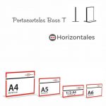 PORTACARTEL METACRILATO HORIZONTAL base T A5 (en caja de 12uds)