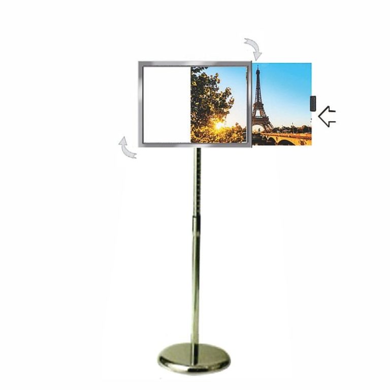 ATRIL PORTACARTEL LED-MODELO SOBRE-DIN A4