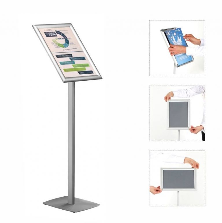 ATRIL CON MARCO APERTURA FRONTAL DIN A3