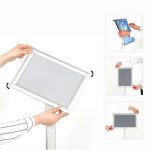 ATRIL CON MARCO APERTURA FRONTAL DINA4