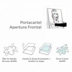 PORTACARTEL CABALLETE MARCO ABATIBLE DOBLE CARA 50x70cm