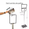 PORTACARTEL LED SOBRE DIN A3-MANDO-SENSOR DE MOVIMIENTO-BATERIA