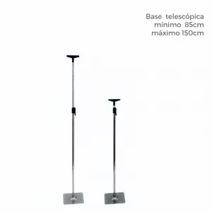BASE CON TUBO TELESCOPICO METALICO PARA MARCO ABS 85-150cm